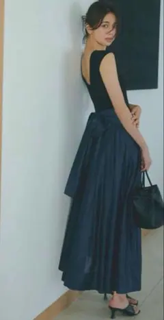 SNIDEL Sustainableニットドッキングワンピース