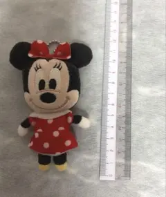 美品　ディズニー ミニーマウス ぬいぐるみ キーホルダー