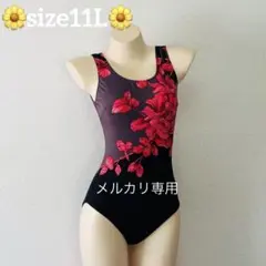 USED«11L»ワコール フラワー柄 ワンピース水着のサムネイル