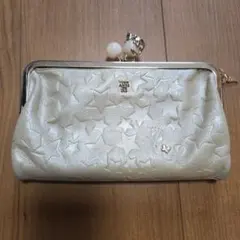 ANNA SUI 長財布 スター型押し がま口 パール調チャームのサムネイル