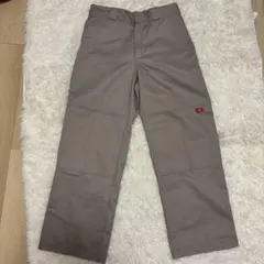 ディッキーズ ダブルニー ワークパンツ ワイドパンツ グレー　L