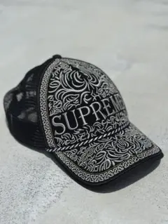 SUPREME メッシュキャップ ブラック