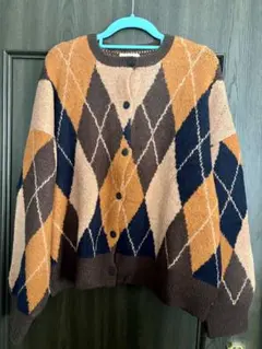 Samantha Mos2 アーガイル柄カーディガン