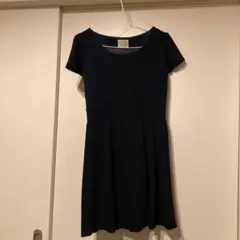 膝丈ワンピース　ネイビー　tocco closet