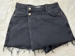 【ZARA 】ブラック フリンジショートパンツ