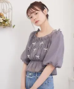 か*な様 パールリボンバルーンBLのサムネイル