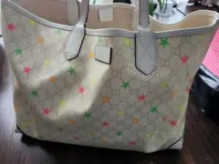 GUCCI 星柄 キャンバス トートバッグ