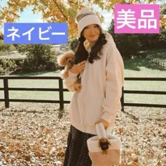 アリソンブラウン　Heartful Zip-Up Hoodie ネイビー　紗栄子