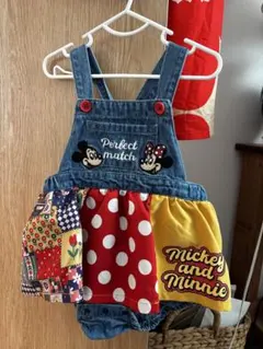 ミニー　ミッキー　ディズニー　ジャンパースカート