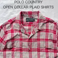 POLO COUNTRY ポロカントリー　開襟シャツ　チェック　90s リサイズ