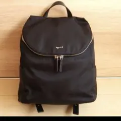 美品agnes b.リュック*黒バックパックアニエスベー