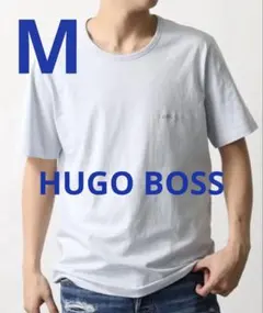 HUGO BOSS ヒューゴボス BOSS 刺繍ロゴ半袖Tシャツ M ホワイト