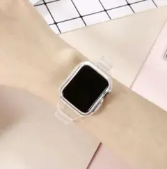 【新品】Apple Watch 1/2/3/4/5/6 SE 透明バンドケース