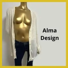 【4543】Alma Design ロングカーディガン M
