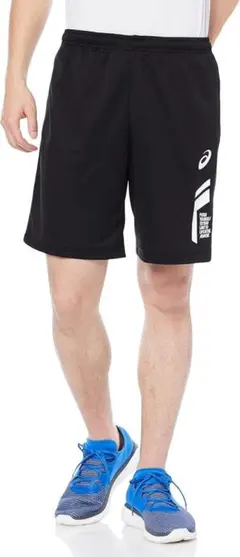 【美品】アシックス トレーニング ハーフ パンツ　ブラック XL