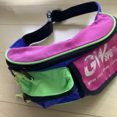 GW SPORT ウエストポーチ　バイク ツーリング　昭和レトロ　ゴールドウィンのサムネイル