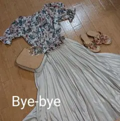 ByeBye  バイバイ   オフショルダー  2wrt  花柄ブラウス  白