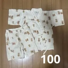 クマ柄甚平とショートパンツセット 100 男の子　甚平　バースデイ　フタフタ