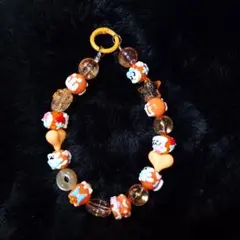カラフルビーズのストラップ