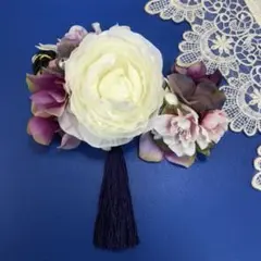 髪飾り　ヘアアクセサリー　オリジナルコサージュ　成人式　結婚式　卒業式