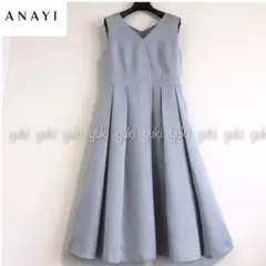 ANAYI サテン フレアワンピース 38