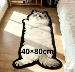 ラグドール　猫柄　猫型　マット　玄関マット　猫　ネコ　ねこ　ダイカット