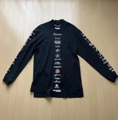 BALENCIAGA バレンシアガ　マルチロゴプリントハイネック長袖カットソーのサムネイル