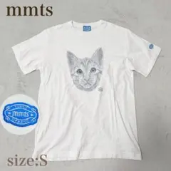 mmts マミタス　しょこたん メポ フェイスTシャツ 猫プリント 白 中川翔子のサムネイル