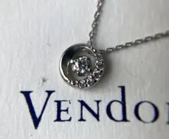 ヴァンドーム　6Pダイヤモンド　ラウンドトップ　プラチナネックレス　PT950