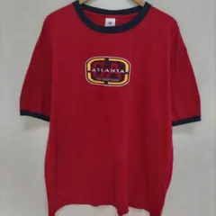 DELTA リンガーTシャツ USA古着 GA 赤 紺リブ XL デルタのサムネイル