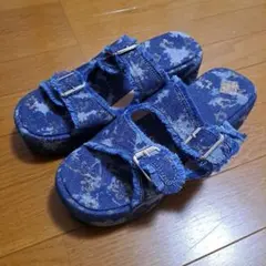 ミュールサンダル デニム