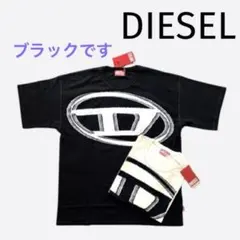 新品☆DIESEL☆2025 SS新作 ビッグロゴ Tシャツ 半袖 ブラック M