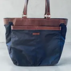 Daniel&Bob【美品】レザー＆ナイロン トートバッグ A4収納 ネイビーのサムネイル