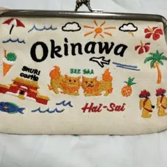 ラスト最終値下げ中です！沖縄刺繍がま口財布