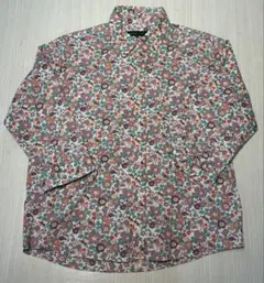 【美品】SHIPS シップス リバティ 7分袖 ブラウス シャツ 男女兼用【M】