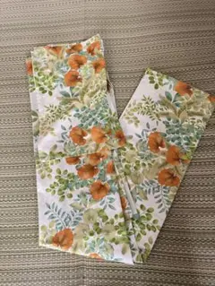 し*る様 花柄小紋 着物　緑　ビンテージ