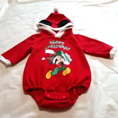 ミッキー・マウス クリスマスロンパース
