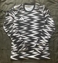 新品adidas アディダスグラフィック プラクティス長袖ジャージ　黒白L
