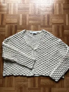 ZARA Vネック編み込みカーディガン