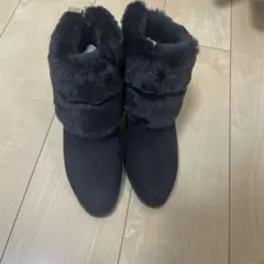 ESPERANZA ブラックファーブーツ ヒール6cm size:L