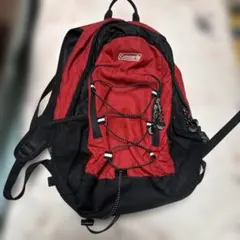 Coleman 赤黒 リュック メッシュバック　使用感あり。　小さめ