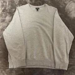 H&M グレー クルーネック トレーナー Lサイズ