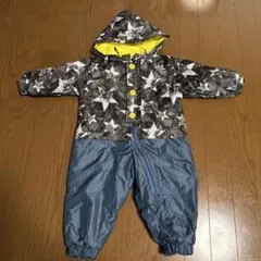 星柄デザイン 子ども用ウェア フード付き ジャンプスーツ ベビー