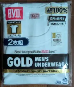 B.V.D. ゴールドメンズアンダーウェア 丸首半袖Tシャツ ２枚組