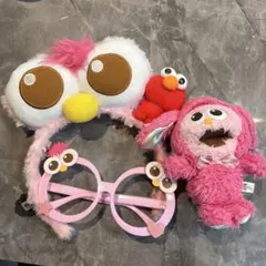 USJ セサミストリート モッピー マスコット カチューシャ メガネ まとめ売り