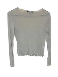 Brandy Melville ラメ シアー 長袖カットソー