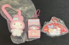 マイメロディ ガチャ カラビナマスコットチャーム パッケージチャーム他3個セット