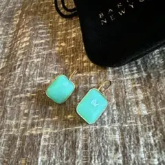 ラスール　ピアス　バーニーズニューヨーク限定クリソプレーズカルセドニー
