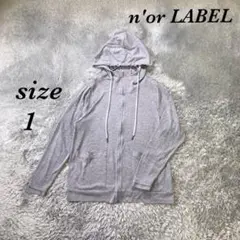 n'or LABEL ノアールレーベル（1）長袖ジップアップ ドローストリング付