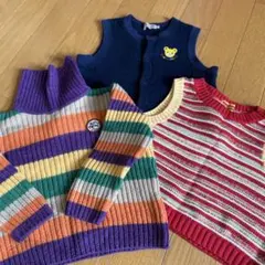 ま*る様 ミキハウス・ニットセーター　ベスト　セット 90cm